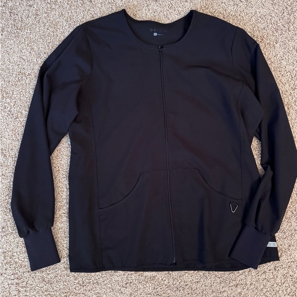 Med Couture Scrub Jacket Black